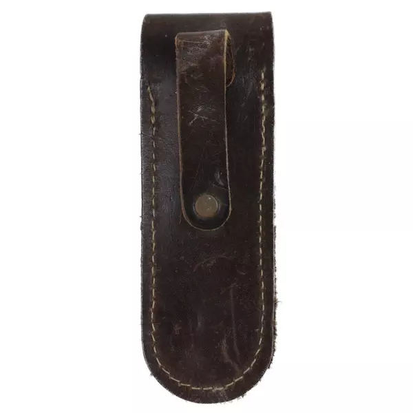 Dark Brown Leather Knife Sheath Case w/ Belt Loop Fits Up to 5.25" Blade