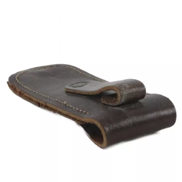 Dark Brown Leather Knife Sheath Case w/ Belt Loop Fits Up to 5.25" Blade