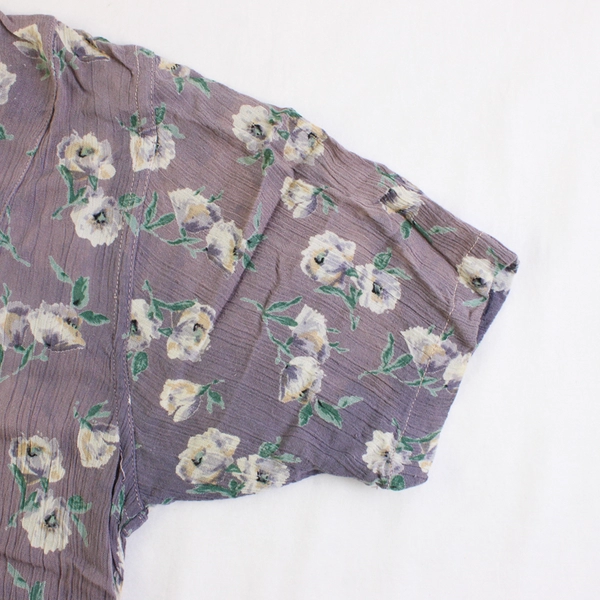 Vintage Nostalgia Women's M Lavender Floral Pattern Short Sleeve Sundress