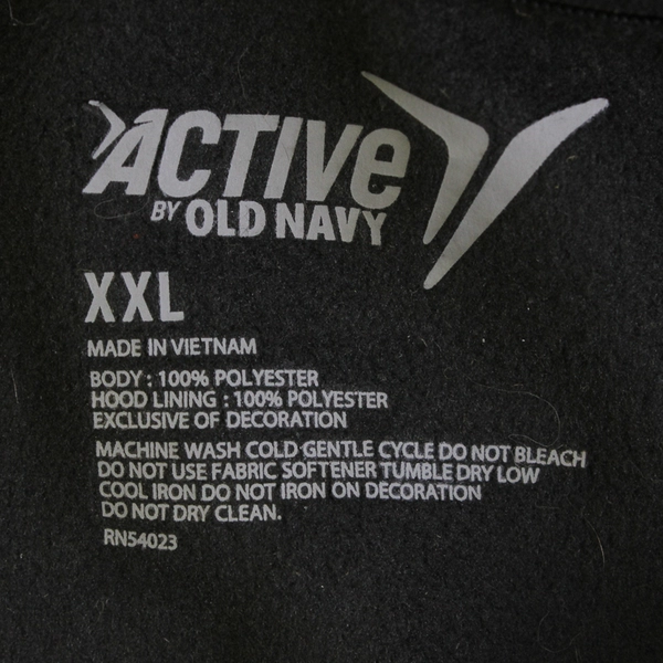 Old Navy Active Men's XXL Gray and Lime Green Dri-Fabric Hoodie