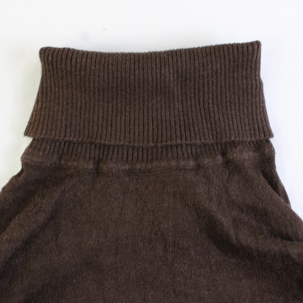 August Silk Women's M Brown Long Sleeve Ribbed Turtleneck Shirt