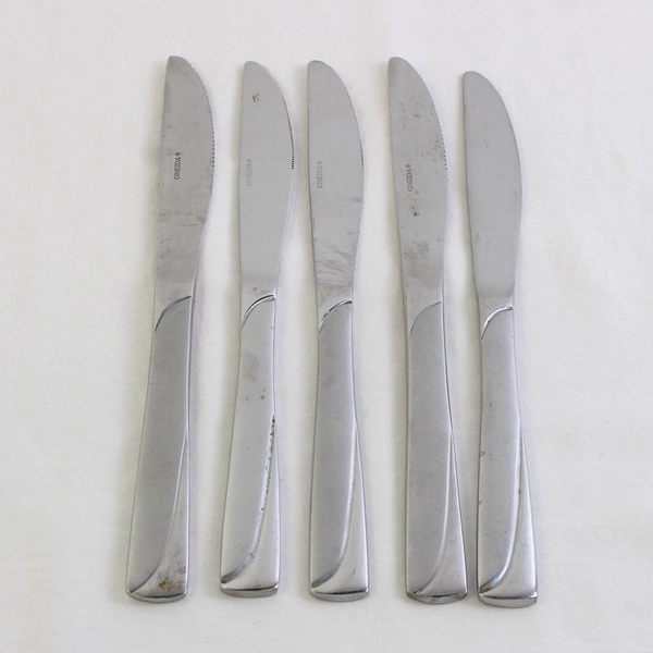 Lot Of 5 Oneida Silver Madeline (Stainless) Flatware Dinner Knives 8.75" Long