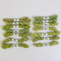 Lot of 14 Broider Wul Lamb's 100% Wool Braids 30 Yards Each Green Shades New