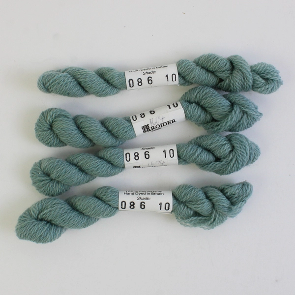 Lot of 11 Broider Wul Lamb's 100% Wool Braids 30 Yards Each Blue Shades New