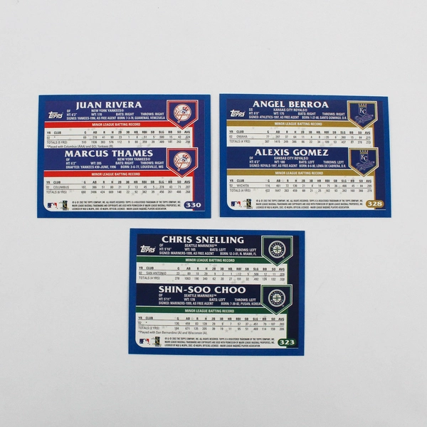 Lot Of 3 Topps 2002 Future Stars MLB Baseball Cards Royals Mariners Yankees