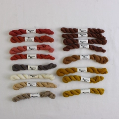 Lot of 16 Broider Wul Lamb's 100% Wool Braids, 30 Yds Brown, Pink & White, New