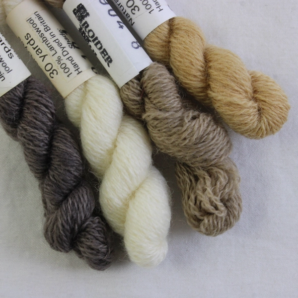 Lot of 16 Broider Wul Lamb's 100% Wool Braids, 30 Yds Brown, Pink & White, New