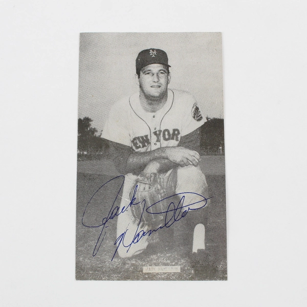 Jack Hamilton New York Mets Autographed 3x5 Signed Postcard