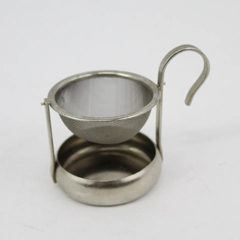 Vintage Swedish No-Drip Coffee Tea Strainer Nickel Plated Steel with Box