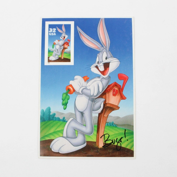 Lot Of 2 Looney Tunes "Bugs Bunny" 32 Cent USPS Stamp On Card  1997