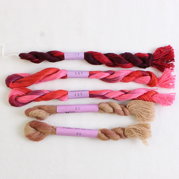 Lot of 5 Needle Necessities Braids Overdyed Pink/Tan, New 