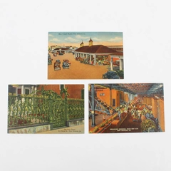 Lot Of 3 New Orleans Color Postcards New French Market Corn Fence Port Curteich