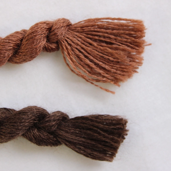 Lot of 5 Burmilana Wool/Acrylic Blend Braids Brown, Blue & White, New 