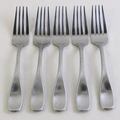 Lot Of 5 Oneida Silver Satin Voss (Stainless) Flatware Dinner Forks 8" Long