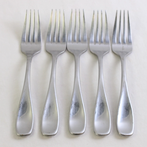 Lot Of 5 Oneida Silver Satin Voss (Stainless) Flatware Salad Forks 7" Long