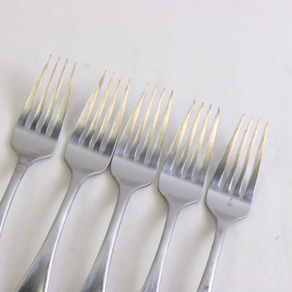 Lot Of 5 Oneida Silver Satin Voss (Stainless) Flatware Salad Forks 7" Long