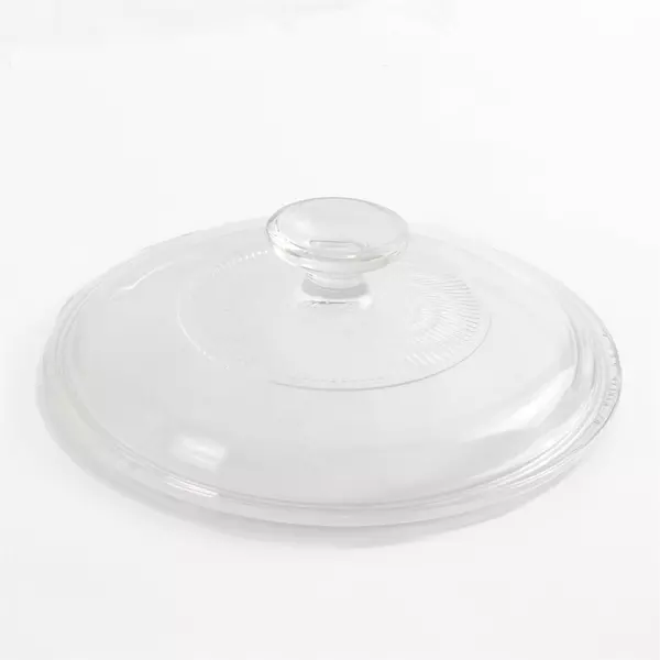 Pyrex G-5-C-A Round Replacement Glass Lid Ribbed Clear 7.75in