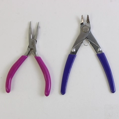 Lot of 2 Small Stainless Steel Pliers for Jewelry Making/Crafting