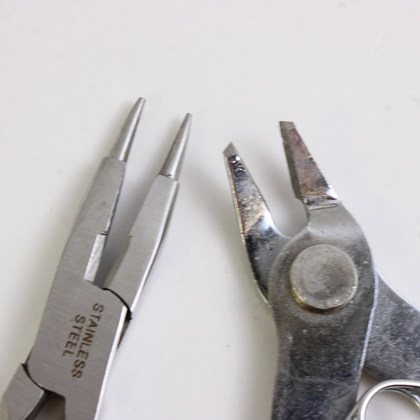 Lot of 2 Small Stainless Steel Pliers for Jewelry Making/Crafting