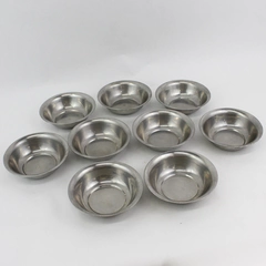 Set of 9 Aluminum Cereal or Dessert 6 Inch Bowls