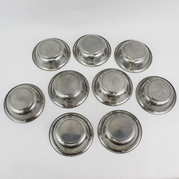 Set of 9 Aluminum Cereal or Dessert 6 Inch Bowls