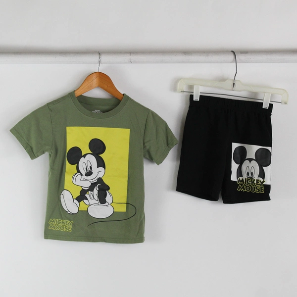 2 Pc Disney Junior Mickey Mouse Graphic T-Shirt and Shorts Set Boys' Size 6