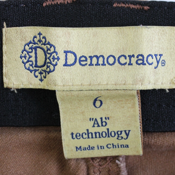 Democracy Women's 6 Brown Stretch "Ab" Technology Skinny Jeans