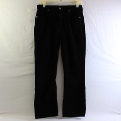Citizens Of Humanity Women's 28 Black Corduroy Pants Mid-Rise Flared Crop
