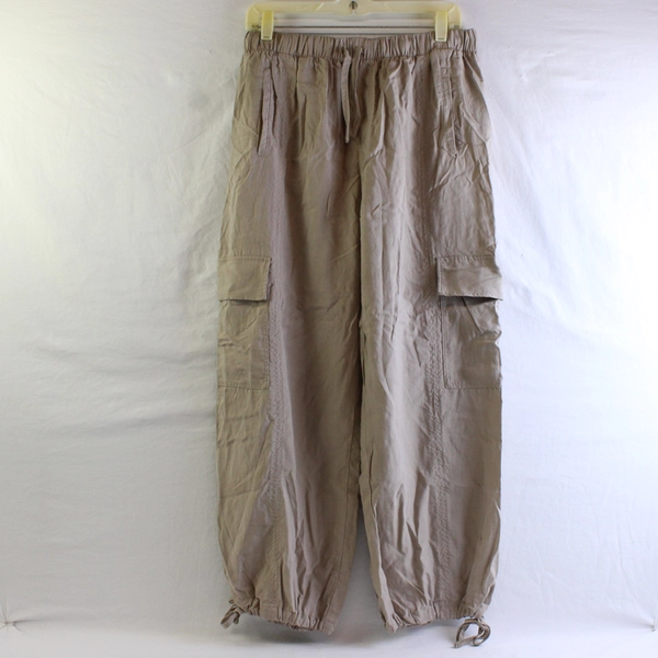 Splendid Collection Women's M Light Gray Lyocell Drawstring Waist and Cuff Pants