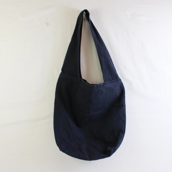 Authentic Pigment "Corban" University 100% Cotton Canvas Tote Dark Navy Blue