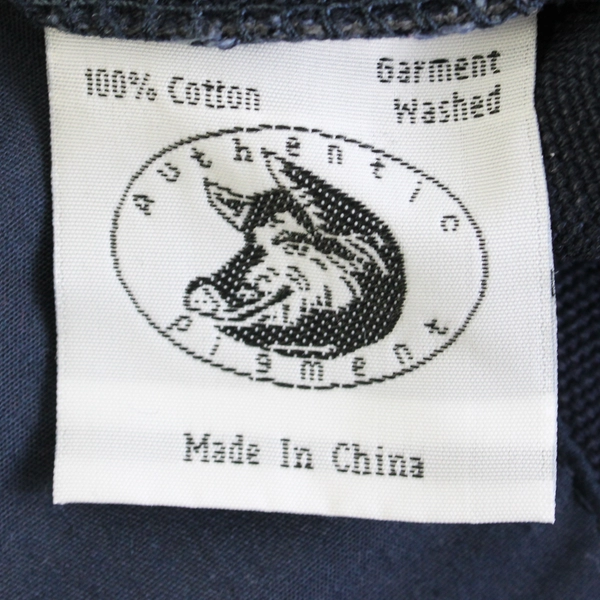 Authentic Pigment "Corban" University 100% Cotton Canvas Tote Dark Navy Blue