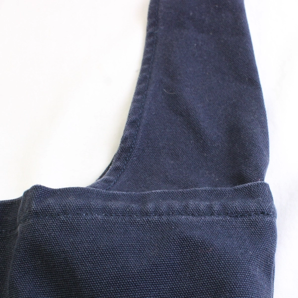 Authentic Pigment "Corban" University 100% Cotton Canvas Tote Dark Navy Blue