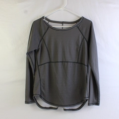 B Passionit Gray Striped Pullover Long Sleeve