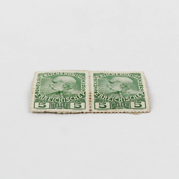 1908 Austria 5 Heller Stamp Pair Used