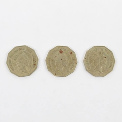 Lot Of 3 Belize Queen Elizabeth The Second One Dollar Coins Circulated 