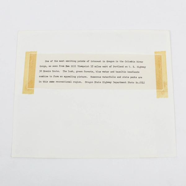 Vintage Columbia River Gorge 8X10 Photo Oregon Highway Department Vista House