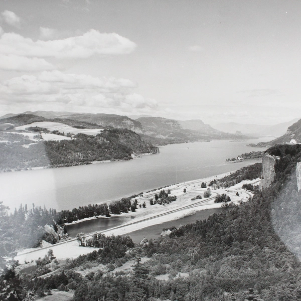 Vintage Columbia River Gorge 8X10 Photo Oregon Highway Department Vista House