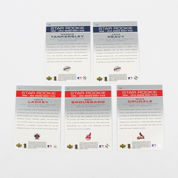 Lot Of 5 Upper Deck Star Rookie MLB Baseball Cards 2002