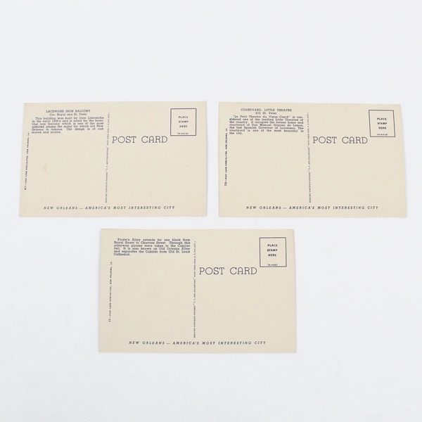 Lot Of 3 New Orleans Louisiana Architecture Color Postcards Curteich 