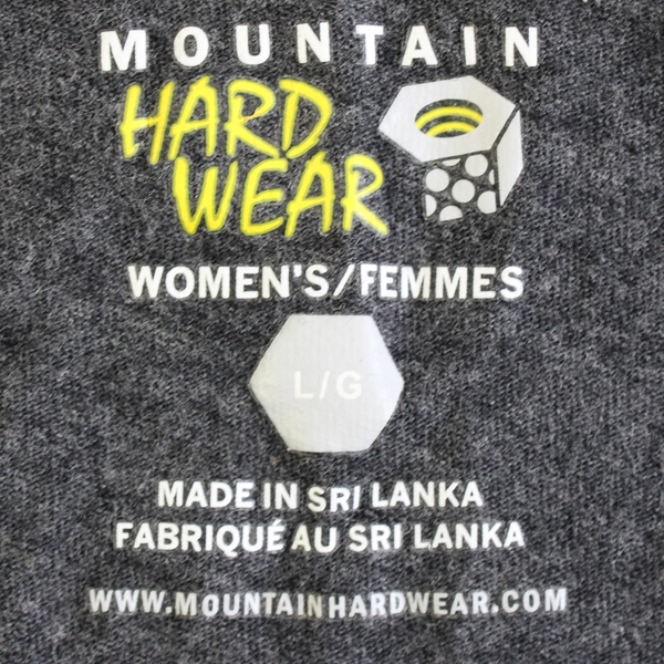 Mountain Hardwear Women's L Blue and Gray Long Sleeve Henley Shirt 