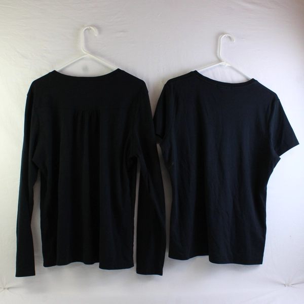 Lot of 2 Port Authority Women's XXL Pampered Chef Black Blouse and Cardigan