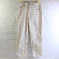 Democracy Women's 6 Cream White "Ab" Technology Cropped Skinny Jeans