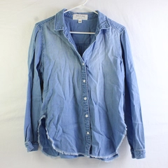 Cloth and Stone Anthropologie Women's M Blue Denim Button Long Sleeve Shirt