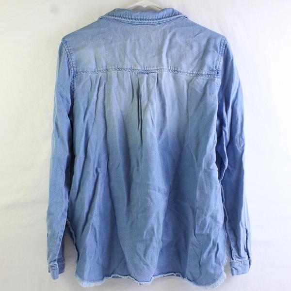 Cloth and Stone Anthropologie Women's M Blue Denim Button Long Sleeve Shirt