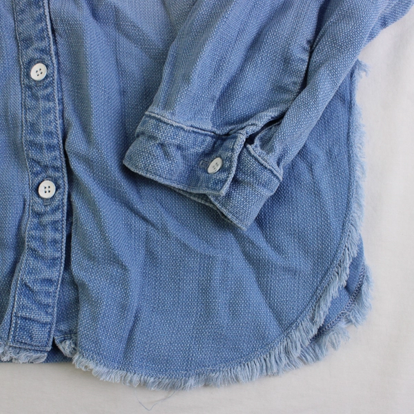 Cloth and Stone Anthropologie Women's M Blue Denim Button Long Sleeve Shirt