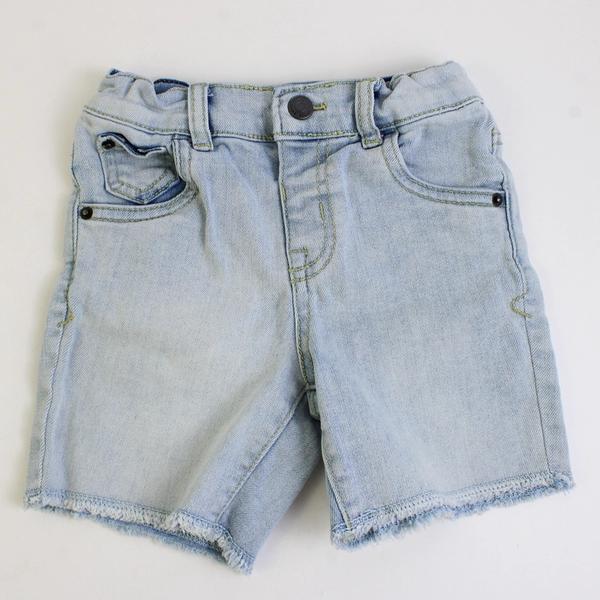 Lot of 2 Cat & Jack Blue Light to Medium Wash Denim Shorts Girls' Size 3T