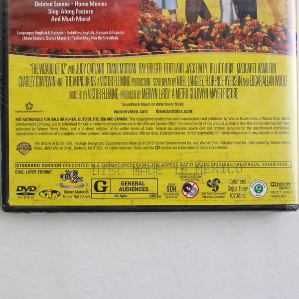 The Wizard of Oz 75th Anniversary DVD 2-Disc Special Edition; New & Sealed