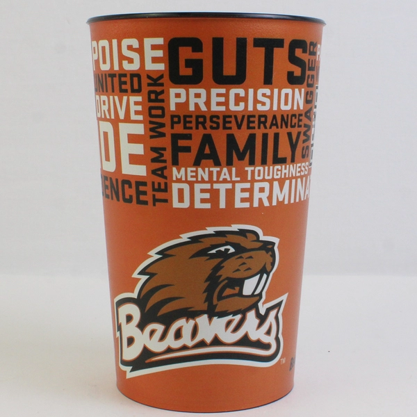 Lot Of 2 Oregon State University OSU Beavers Hanging Ornament & Plastic Cup 6.5"