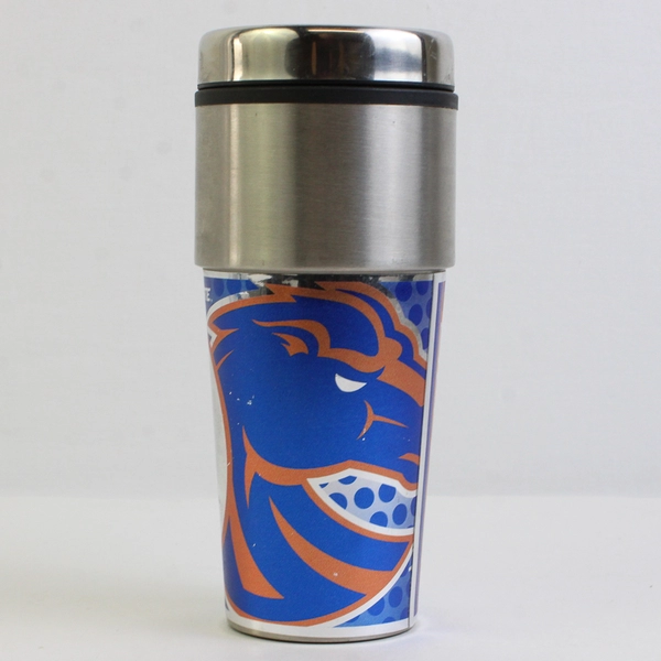 Boise State University BSU Broncos Metal/Plastic Thermos 7.75" Tall