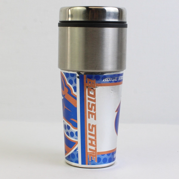 Boise State University BSU Broncos Metal/Plastic Thermos 7.75" Tall